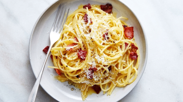 Linguine Carbonara.